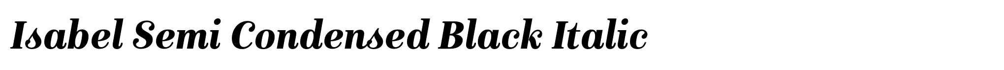 Isabel Semi Condensed Black Italic image